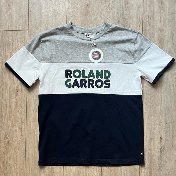 Roland Garros Paris Color Block T-Shirt - Picture 2 of 8
